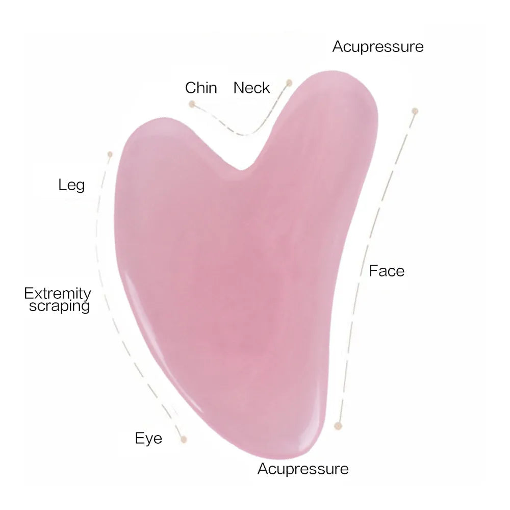 Pink Jade Roller & Rose Quartz Gua Sha Set