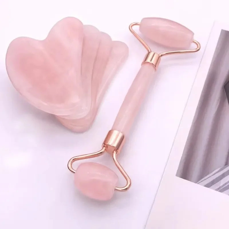 Double-Sided Gua Sha Stone Board – Pink & Green